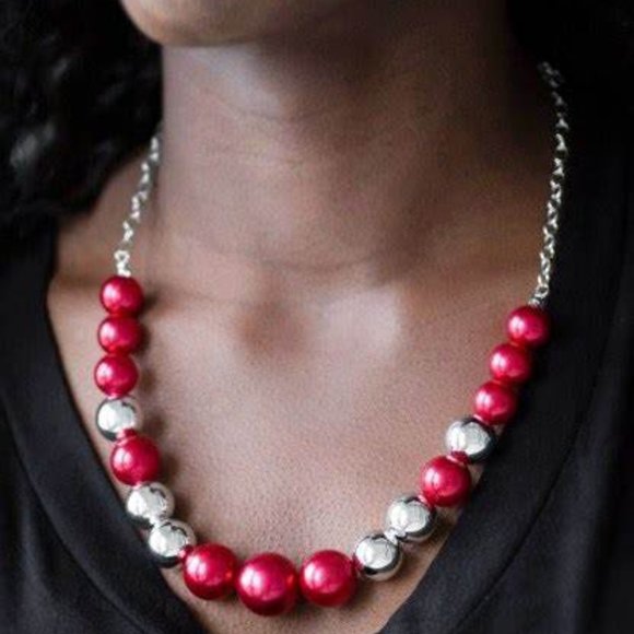 Take Note Red Necklace